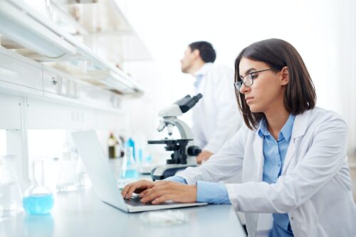 Female scientist